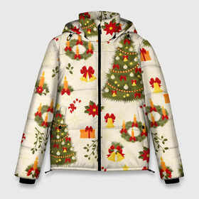 Мужская зимняя куртка 3D с принтом С Новым Годом в Новосибирске, верх — 100% полиэстер; подкладка — 100% полиэстер; утеплитель — 100% полиэстер | длина ниже бедра, свободный силуэт Оверсайз. Есть воротник-стойка, отстегивающийся капюшон и ветрозащитная планка. 

Боковые карманы с листочкой на кнопках и внутренний карман на молнии. | Тематика изображения на принте: 2020 | 2021 | christmas | new year | бык | год быка | дед мороз | елка | зима | новый год | подарки | праздник | рождество | с новым годом | санта | свитер | снег | снежинки