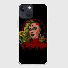 Чехол для iPhone 13 mini с принтом Ведьма в Новосибирске,  |  | 666 | blood | dracula | girl | girls | horror | inside | scream | vampire | witch | вампир | ведьма | внутри | дракула | древний | крик | кровь | ужасы | хоррор