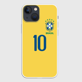 Чехол для iPhone 13 mini с принтом СБОРНАЯ БРАЗИЛИИ ПЕЛЕ в Новосибирске,  |  | brazil | game | legend | pele | sport | uniform | бразилия | гол | желтый | игра | легенда | мяч | нападающий | пеле | ретро | форма | футбол | чемпион | чемпионат