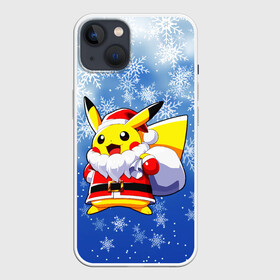 Чехол для iPhone 13 с принтом НОВОГОДНИЙ ПИКАЧУ в Новосибирске,  |  | 2021 | merry christmas | new year | pikachu. | зима | новый год | пикачу | покемоны | праздник | снег | счастливого рождества