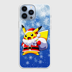 Чехол для iPhone 13 Pro Max с принтом НОВОГОДНИЙ ПИКАЧУ в Новосибирске,  |  | 2021 | merry christmas | new year | pikachu. | зима | новый год | пикачу | покемоны | праздник | снег | счастливого рождества