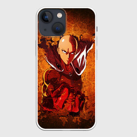 Чехол для iPhone 13 mini с принтом Огненный ВАНПАНЧМЕН в Новосибирске,  |  | hero | one punch man | saitama | ванпанчмен | герой | сайтама