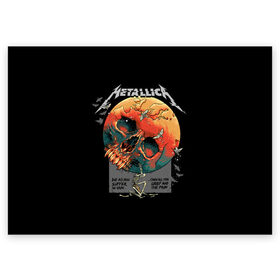 Поздравительная открытка с принтом Metallica в Новосибирске, 100% бумага | плотность бумаги 280 г/м2, матовая, на обратной стороне линовка и место для марки
 | metal | metallica | rock | джеймс хэтфилд | классика | легенда | метал | металлика | популярное | рок | рокгруппа