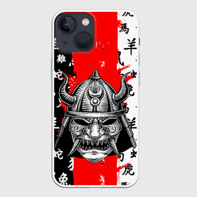 Чехол для iPhone 13 mini с принтом САМУРАЙ в Новосибирске,  |  | ninja | oni | samurai | shogun | путь воина. | самурай | самурай на коне | сёгун | токио | харакири | чёрный самурай | японский самурай