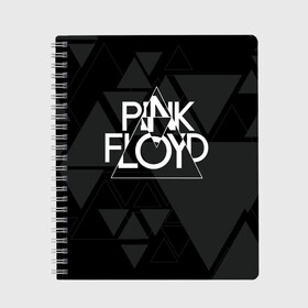 Тетрадь с принтом Pink Floyd в Новосибирске, 100% бумага | 48 листов, плотность листов — 60 г/м2, плотность картонной обложки — 250 г/м2. Листы скреплены сбоку удобной пружинной спиралью. Уголки страниц и обложки скругленные. Цвет линий — светло-серый
 | dark side of the moon | floyd | music | pink | pink floid | pink floyd | rock | rocker | rocknroll | the wall | музыка | пинк | пинк флоид | пинк флойд | рок | рок н ролл | рокер | флойд