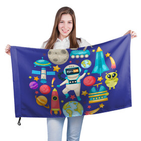 Флаг 3D с принтом Pornhub space в Новосибирске, 100% полиэстер | плотность ткани — 95 г/м2, размер — 67 х 109 см. Принт наносится с одной стороны | astronaut | comet | cosmos | moon | planet | rocet | space | star | звезда | космонавт | космос | планета | ракета
