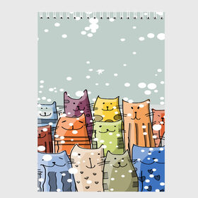 Скетчбук с принтом Котики в Новосибирске, 100% бумага
 | 48 листов, плотность листов — 100 г/м2, плотность картонной обложки — 250 г/м2. Листы скреплены сверху удобной пружинной спиралью | 2020 | background | holiday | new year | rat | гирлянда | елка | елочки | зима | новый год | праздник | рождество | синий | снег | снежинки | текстура | фон
