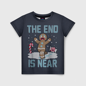 Детская футболка 3D с принтом Пряник в Новосибирске, 100% гипоаллергенный полиэфир | прямой крой, круглый вырез горловины, длина до линии бедер, чуть спущенное плечо, ткань немного тянется | christmas | cookies | deer | hate | madafakas | new | santa | snow | ugly | year | вязаный | год | дед | клаус | мороз | новогоднему | новый | олень | печенье | печенька | печеньки | печенюшка | по | пряник | рождество | санта | свитер