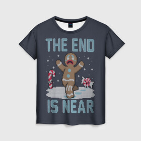 Женская футболка 3D с принтом Пряник в Новосибирске, 100% полиэфир ( синтетическое хлопкоподобное полотно) | прямой крой, круглый вырез горловины, длина до линии бедер | christmas | cookies | deer | hate | madafakas | new | santa | snow | ugly | year | вязаный | год | дед | клаус | мороз | новогоднему | новый | олень | печенье | печенька | печеньки | печенюшка | по | пряник | рождество | санта | свитер
