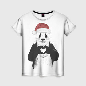 Женская футболка 3D с принтом Панда Клаус в Новосибирске, 100% полиэфир ( синтетическое хлопкоподобное полотно) | прямой крой, круглый вырез горловины, длина до линии бедер | 2021 | 21 | 2k21 | 2к21 | chrystmas | happy | marry | new | panda | santa | snow | winter | xmas | year | год | годом | дед | елка | елки | клаус | лес | мороз | настроение | новогоднее | новогоднему | новый | новым | панда | по | рождество | с