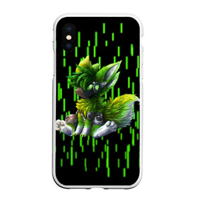 Чехол для iPhone XS Max матовый с принтом Protogen music в Новосибирске, Силикон | Область печати: задняя сторона чехла, без боковых панелей | cute | furry | green | love | music