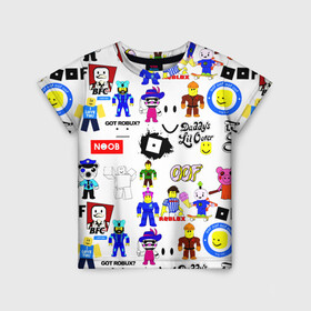 Детская футболка 3D с принтом ROBLOX в Новосибирске, 100% гипоаллергенный полиэфир | прямой крой, круглый вырез горловины, длина до линии бедер, чуть спущенное плечо, ткань немного тянется | piggy | roblox | roblox games | roblox piggy | игра роблокс | пигги. | роблокс | роблокс пигги | робукс