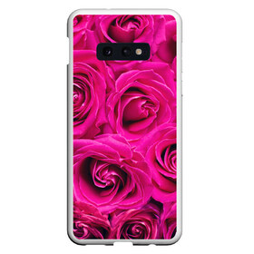 Чехол для Samsung S10E с принтом Розы в Новосибирске, Силикон | Область печати: задняя сторона чехла, без боковых панелей | абстрактно | абстрактные | абстрактный | абстракция | красные | роза | розовые | розы | цветок | цветочек | цветочки | цветочный | цветы