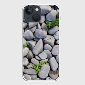 Чехол для iPhone 13 mini с принтом Камни в Новосибирске,  |  | абстрактно | абстрактные | абстрактный | абстракция | галька | каменные | каменный | камень | камни | камушки | клевер | природа | растения