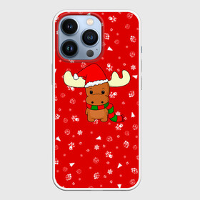 Чехол для iPhone 13 Pro с принтом НОВОГОДНИЙ ОЛЕНЁНОК в Новосибирске,  |  | 2021 | christmas | merry christmas | santa claus | дед мороз | новогодний оленёнок | новогодний олень | новый год | новый год 2021 | оленёнок | олень | рождественский олень | рождество | санта | санта клаус