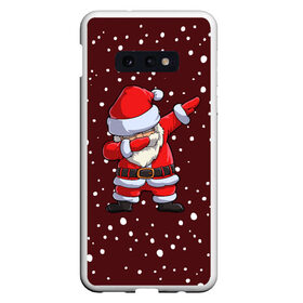 Чехол для Samsung S10E с принтом Dab-Santa в Новосибирске, Силикон | Область печати: задняя сторона чехла, без боковых панелей | Тематика изображения на принте: claus | happy new year | merry christmas | santa | snowman | дед мороз | елка | клаус | новый год | рождество | с новым годом | санта | снеговик