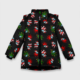 Зимняя куртка для девочек 3D с принтом AMONG US в Новосибирске, ткань верха — 100% полиэстер; подклад — 100% полиэстер, утеплитель — 100% полиэстер. | длина ниже бедра, удлиненная спинка, воротник стойка и отстегивающийся капюшон. Есть боковые карманы с листочкой на кнопках, утяжки по низу изделия и внутренний карман на молнии. 

Предусмотрены светоотражающий принт на спинке, радужный светоотражающий элемент на пуллере молнии и на резинке для утяжки. | among us | impostor | амонг ас | игра | космический | космический корабль | космонавт | космос | мем | предатель | среди нас | экшен