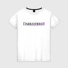 Женская футболка хлопок с принтом Darksiders 2 Logo (Z) в Новосибирске, 100% хлопок | прямой крой, круглый вырез горловины, длина до линии бедер, слегка спущенное плечо | azrael | darksiders | darksiders 2 | darksiders 3 | griever | silitha | tiamat | ulthane | vulgrim | wrath of war | всадник апокалипсиса | гнев войны | обугленный совет | руина | ультэйн | чёрный молот