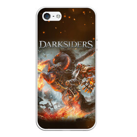 Чехол для iPhone 5/5S матовый с принтом Darksiders (Z) в Новосибирске, Силикон | Область печати: задняя сторона чехла, без боковых панелей | Тематика изображения на принте: azrael | darksiders | darksiders 2 | darksiders 3 | griever | silitha | tiamat | ulthane | vulgrim | wrath of war | всадник апокалипсиса | гнев войны | обугленный совет | руина | ультэйн | чёрный молот