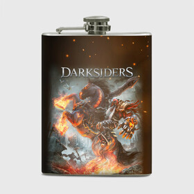 Фляга с принтом Darksiders (Z) в Новосибирске, металлический корпус | емкость 0,22 л, размер 125 х 94 мм. Виниловая наклейка запечатывается полностью | azrael | darksiders | darksiders 2 | darksiders 3 | griever | silitha | tiamat | ulthane | vulgrim | wrath of war | всадник апокалипсиса | гнев войны | обугленный совет | руина | ультэйн | чёрный молот