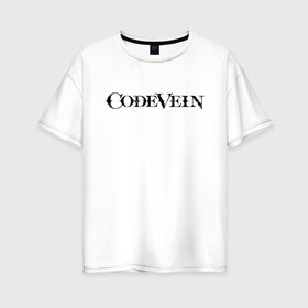 Женская футболка хлопок Oversize с принтом CodeVein Logo (Z) в Новосибирске, 100% хлопок | свободный крой, круглый ворот, спущенный рукав, длина до линии бедер
 | 