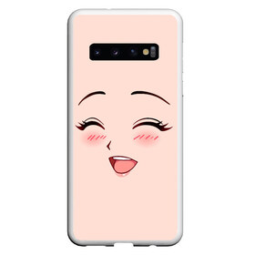 Чехол для Samsung Galaxy S10 с принтом Сonfused anime face в Новосибирске, Силикон | Область печати: задняя сторона чехла, без боковых панелей | angry | anime | art | big | eyes | face | girl | kawaii | manga | style | аниме | арт | глаза | девушка | кавай | лицо | манга | смущенная