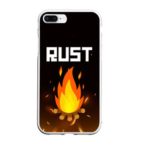 Чехол для iPhone 7Plus/8 Plus матовый с принтом RUST в Новосибирске, Силикон | Область печати: задняя сторона чехла, без боковых панелей | action | game | rust | zombie | апокалипсис. | выживание | зомби | игра | лес | радиация | раст