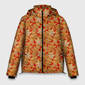 Мужская зимняя куртка 3D с принтом Новогоднее печенье в Новосибирске, верх — 100% полиэстер; подкладка — 100% полиэстер; утеплитель — 100% полиэстер | длина ниже бедра, свободный силуэт Оверсайз. Есть воротник-стойка, отстегивающийся капюшон и ветрозащитная планка. 

Боковые карманы с листочкой на кнопках и внутренний карман на молнии. | christmas | merry christmas | дед мороз | ёлка | елочные шары | игрушки | новый год | подарок | праздник | рождество | с новым годом | санта клаус | снежинки | украшения