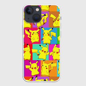 Чехол для iPhone 13 mini с принтом ПИКАЧУ в Новосибирске,  |  | pikachu | pokemon | pokemon go | pokemon going. | pokemons | детектив пикачу | пикачу | пикачу фильм | покемон | покемон го
