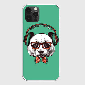 Чехол для iPhone 12 Pro Max с принтом панда хипстер в Новосибирске, Силикон |  | арт | бантик | винтаж | графика | медведь | меломан | музыка | наушники | очки | панда | ретро | рисунок | хипстер