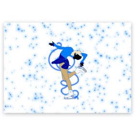 Поздравительная открытка с принтом Фигурное катание в Новосибирске, 100% бумага | плотность бумаги 280 г/м2, матовая, на обратной стороне линовка и место для марки
 | dance | figure skating | girl | ice | rink | skate | sport | winter | девочка | девушка | зима | зимний вид спорта | каток | коньки | лед | подарок | профессии | снег | спорт | спортивный | спортсменка | сюрприз | танец | танцующий