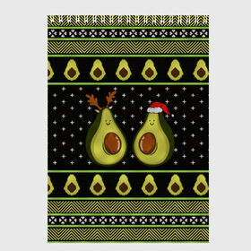 Скетчбук с принтом Avo christmas в Новосибирске, 100% бумага
 | 48 листов, плотность листов — 100 г/м2, плотность картонной обложки — 250 г/м2. Листы скреплены сверху удобной пружинной спиралью | 2020 | 2021 | avocado | christmas | happy | merry | new year | sweater | ugly christmas | авакадо | зима | новогодний | новогодняя | новый год | рождественский | рождественский свитер | рождество | свитер | снег