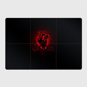 Магнитный плакат 3Х2 с принтом Сердце в Новосибирске, Полимерный материал с магнитным слоем | 6 деталей размером 9*9 см | внутренности | кости | красный | любовь | органы | руки | сердце | тьма | черный