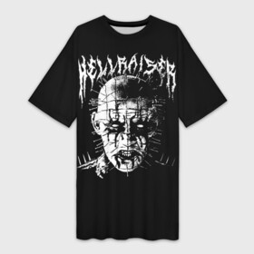 Платье-футболка 3D с принтом Hellraiser в Новосибирске,  |  | 666 | alien | astral | demon | ghost | halloween | hellraiser | horror | metall | monster | pinhead | астрал | восставший из ада | демон | метал | металл | монстр | пинхед | пинхэд | призрак | ужасы | хоррор | шкатулка