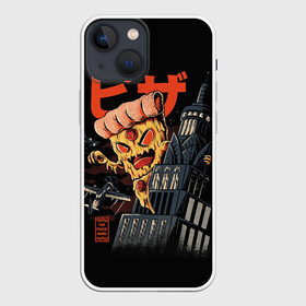 Чехол для iPhone 13 mini с принтом Pizza Kong в Новосибирске,  |  | 666 | alien | astral | demon | fast | food | ghost | halloween | horror | kong | monster | pizza | астрал | восставший из ада | демон | монстр | пицца | призрак | ужасы | фастфуд | хоррор