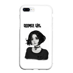 Чехол для iPhone 7Plus/8 Plus матовый с принтом Doomer Girl в Новосибирске, Силикон | Область печати: задняя сторона чехла, без боковых панелей | Тематика изображения на принте: 20 | 2020 | 2021 | 21 | 2k20 | 2к20 | doomer | girl | girls | mem | meme | memes | wafe | бумер | бумеры | волна | девушка | девушки | думер | думеры | зумер | зумеры | мем | мемы