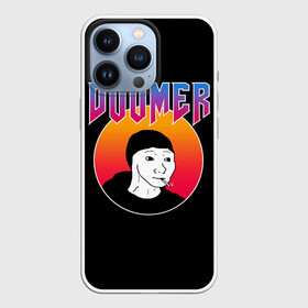 Чехол для iPhone 13 Pro с принтом Doomer в Новосибирске,  |  | boomer | boy | chad | doomer | frecso | girl | i know | irony | jacques | post | stonks | thundercock | yes | zoomer | бумер | да | девушка | думер | жак | зумер | ирония | мем | мемы | парень | пост | постирония | стонкс | тандеркок | ф