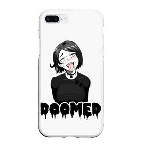 Чехол для iPhone 7Plus/8 Plus матовый с принтом Doomer girl в Новосибирске, Силикон | Область печати: задняя сторона чехла, без боковых панелей | Тематика изображения на принте: ahegao | boomer | boy | chad | doomer | girl | i know | irony | jacques | post | stonks | zoomer | ахегао | ахэгао | бумер | девушка | думер | жак | зумер | ирония | мем | мемы | парень | пост | постирония | стонкс | тандеркок | фр