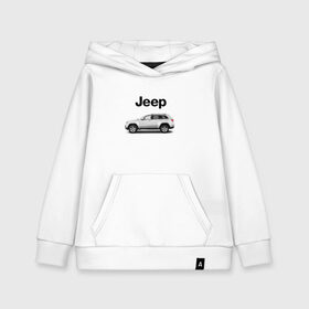 Детская толстовка хлопок с принтом Jeep в Новосибирске, 100% хлопок | Круглый горловой вырез, эластичные манжеты, пояс, капюшен | america | avto | car | v8 | машина | скорость