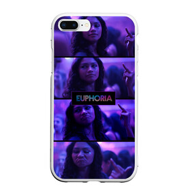 Чехол для iPhone 7Plus/8 Plus матовый с принтом сериал Euphoria в Новосибирске, Силикон | Область печати: задняя сторона чехла, без боковых панелей | zendaya | зендея | ру беннетт | сериал euphoria | эйфория