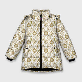 Зимняя куртка для девочек 3D с принтом Новогодние Шары в Новосибирске, ткань верха — 100% полиэстер; подклад — 100% полиэстер, утеплитель — 100% полиэстер. | длина ниже бедра, удлиненная спинка, воротник стойка и отстегивающийся капюшон. Есть боковые карманы с листочкой на кнопках, утяжки по низу изделия и внутренний карман на молнии. 

Предусмотрены светоотражающий принт на спинке, радужный светоотражающий элемент на пуллере молнии и на резинке для утяжки. | christmas | merry christmas | дед мороз | ёлка | елочные шары | игрушки | новый год | подарок | праздник | рождество | с новым годом | санта клаус | снежинки | украшения