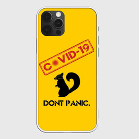 Чехол для iPhone 12 Pro с принтом Dont Panic (covid-19) в Новосибирске, силикон | область печати: задняя сторона чехла, без боковых панелей | 19 | covid | covid 19 | dont | home | ncov | panic | stay | антивирус | антикоронавирус | без | белка | вирус | дома | ковид | корона | коронавирус | мой | оставайся | паники | руки | сиди