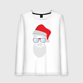 Женский лонгслив хлопок с принтом Santa Hipster в Новосибирске, 100% хлопок |  | 100 | alter | bad | beard | boy | christmas | dead | death | ego | head | hipster | klaus | life | marry | new | old | omg | real | retro | santa | skull | year | борода | бородач | бро | год | дед | мороз | на | новый | ретро | санта | сти