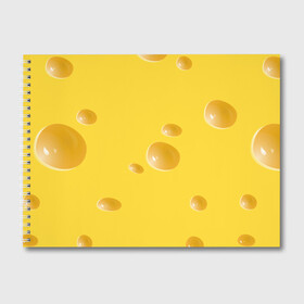 Альбом для рисования с принтом Реалистичный желтый сыр в Новосибирске, 100% бумага
 | матовая бумага, плотность 200 мг. | Тематика изображения на принте: еда | желтый | крыса | мышиный | мышь | прикольная | сыр | сырный | узор | фастфуд