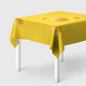 Скатерть 3D с принтом Реалистичный желтый сыр в Новосибирске, 100% полиэстер (ткань не мнется и не растягивается) | Размер: 150*150 см | еда | желтый | крыса | мышиный | мышь | прикольная | сыр | сырный | узор | фастфуд