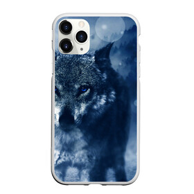 Чехол для iPhone 11 Pro Max матовый с принтом Красивый волк в Новосибирске, Силикон |  | wolf | ауф | волк | волчонок | зима | синеглазый волк