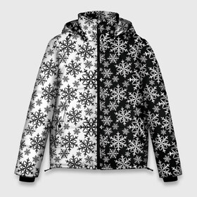 Мужская зимняя куртка 3D с принтом Снежинки в Новосибирске, верх — 100% полиэстер; подкладка — 100% полиэстер; утеплитель — 100% полиэстер | длина ниже бедра, свободный силуэт Оверсайз. Есть воротник-стойка, отстегивающийся капюшон и ветрозащитная планка. 

Боковые карманы с листочкой на кнопках и внутренний карман на молнии. | merry christmas | дед мороз | ёлка | зима | мороз | новый год | подарок | праздник | рождество | с новым годом | санта клаус | снег | снеговик | снегурочка | снежинки | снежные узоры | узоры
