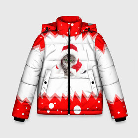 Зимняя куртка для мальчиков 3D с принтом Новогодний котяра в Новосибирске, ткань верха — 100% полиэстер; подклад — 100% полиэстер, утеплитель — 100% полиэстер | длина ниже бедра, удлиненная спинка, воротник стойка и отстегивающийся капюшон. Есть боковые карманы с листочкой на кнопках, утяжки по низу изделия и внутренний карман на молнии. 

Предусмотрены светоотражающий принт на спинке, радужный светоотражающий элемент на пуллере молнии и на резинке для утяжки | зима | котик | новогодний кот | новый год | подарок на новый год | праздник
