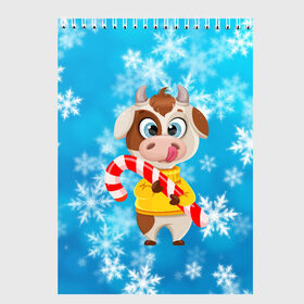 Скетчбук с принтом Милый новогодний бычок в Новосибирске, 100% бумага
 | 48 листов, плотность листов — 100 г/м2, плотность картонной обложки — 250 г/м2. Листы скреплены сверху удобной пружинной спиралью | Тематика изображения на принте: 2021 | 7 января | bull | newyear | santa | бык | быки | бычок | год быка | дед мороз | корова | новогодние каникулы | новогодние праздники | новый 2021 | новый год | новый год 2021 | рождество | сани | санта | санта клаус
