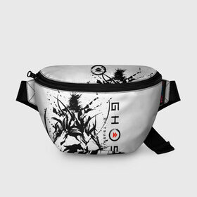 Поясная сумка 3D с принтом Ghost of Tsushima в Новосибирске, 100% полиэстер | плотная ткань, ремень с регулируемой длиной, внутри несколько карманов для мелочей, основное отделение и карман с обратной стороны сумки застегиваются на молнию | ghost of tsushima | samurai | игры | призрак цусимы | самурай | япония